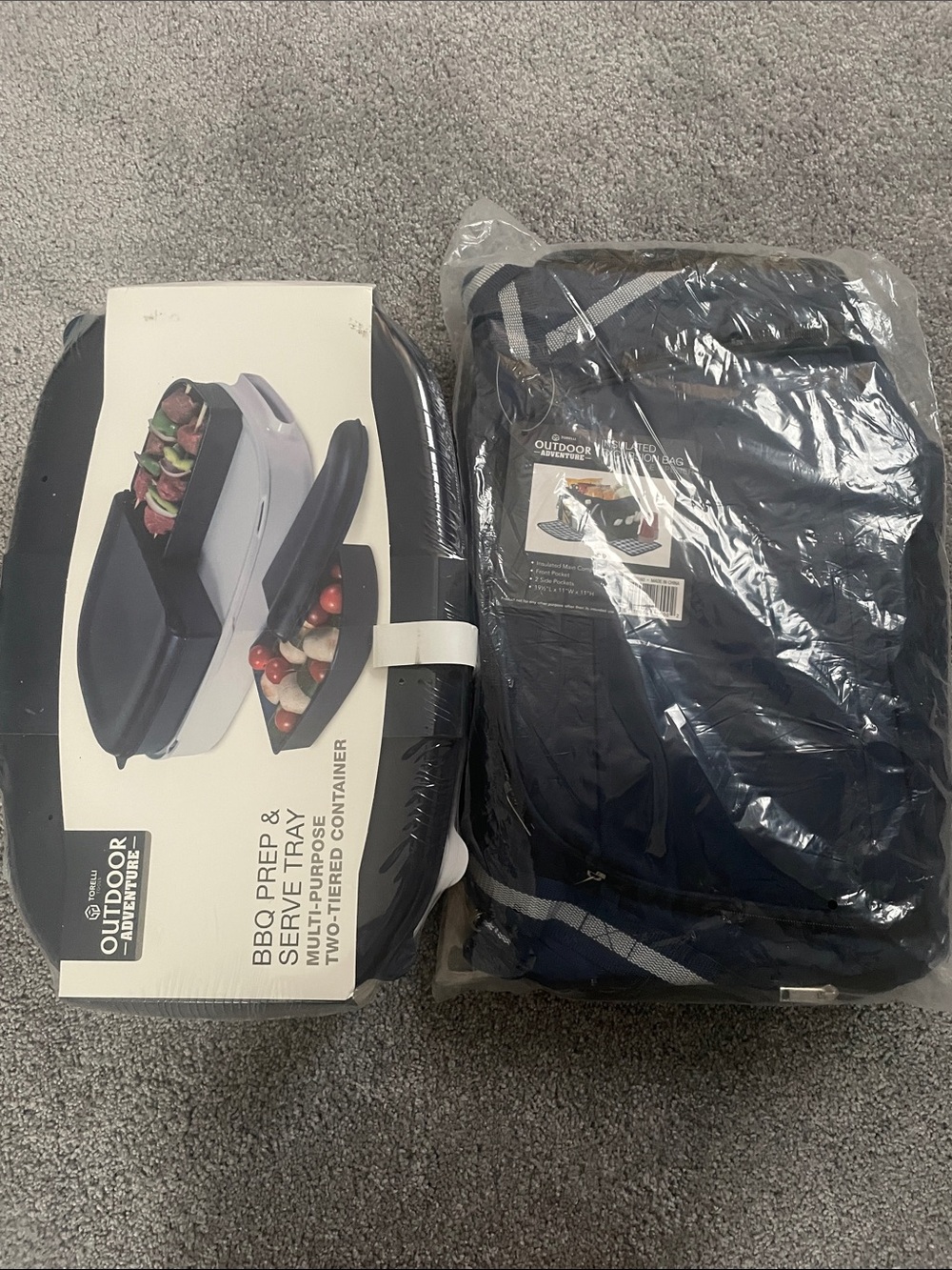 Outdoor Adventure BBQ Serving Tray & Insulated Bag- NWT!